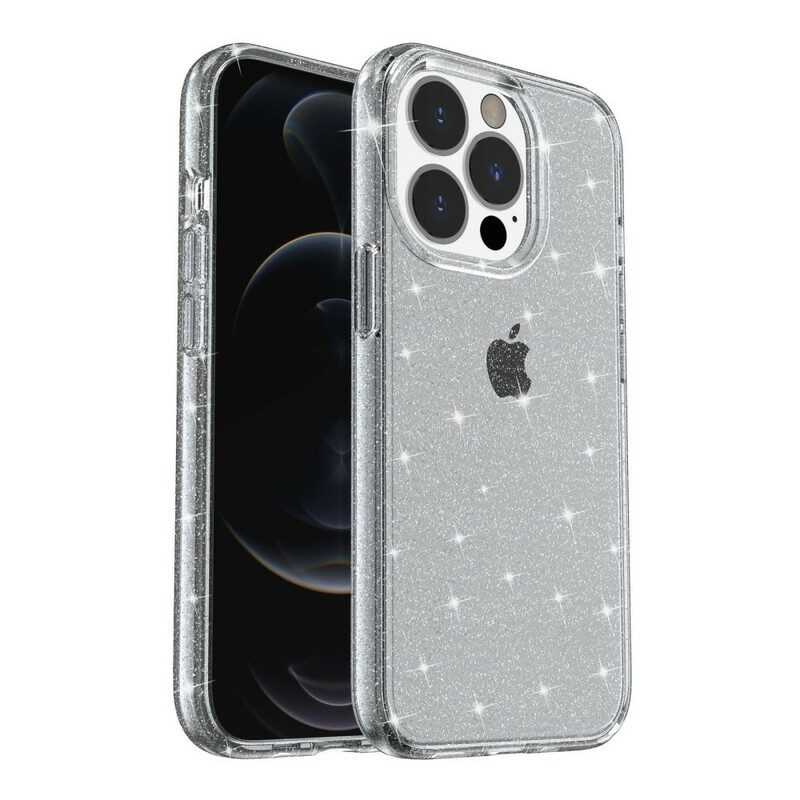 Cover iPhone 13 Pro Paillettes Trasparenti