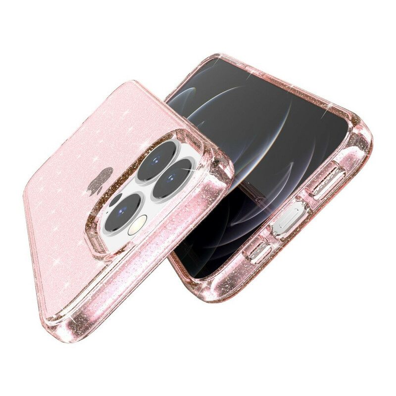 Cover iPhone 13 Pro Paillettes Trasparenti