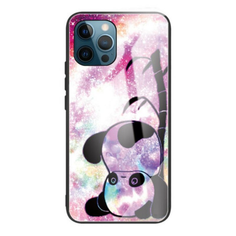 Cover iPhone 13 Pro Panda E Vetro Temperato Di Bambù