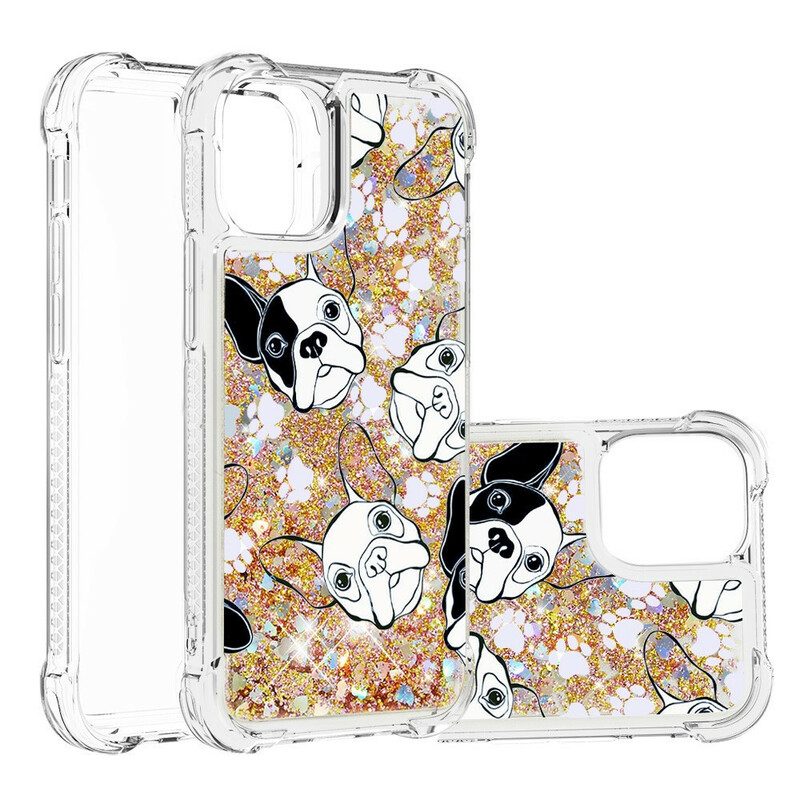 Cover iPhone 13 Pro Signor Cane Paillettes