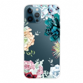 Cover iPhone 13 Pro Top Con Fiori Ad Acquerello