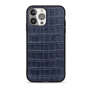 Cover iPhone 13 Pro Vera Pelle Di Coccodrillo