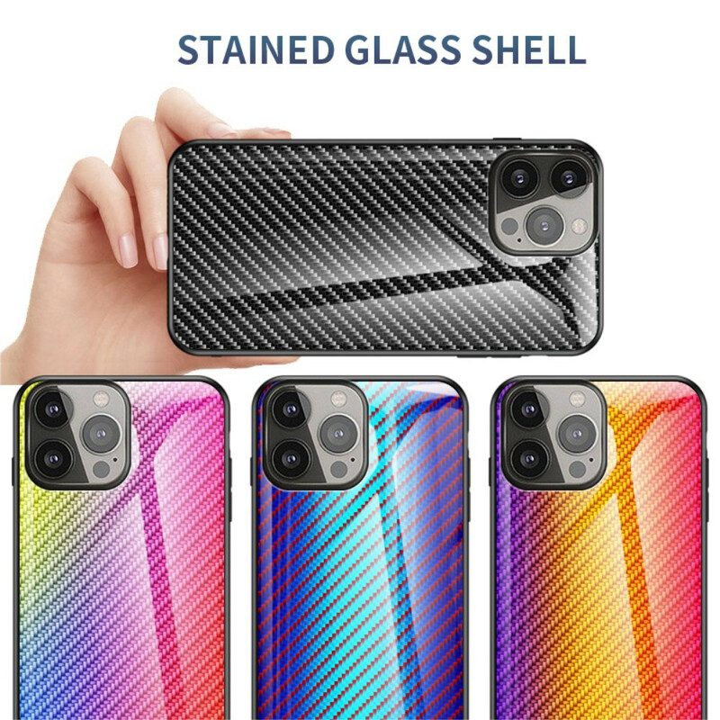 Cover iPhone 13 Pro Vetro Temperato In Fibra Di Carbonio