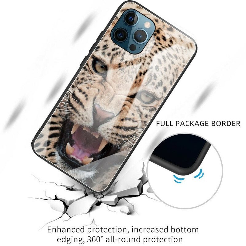 Cover iPhone 13 Pro Vetro Temperato Leopardo