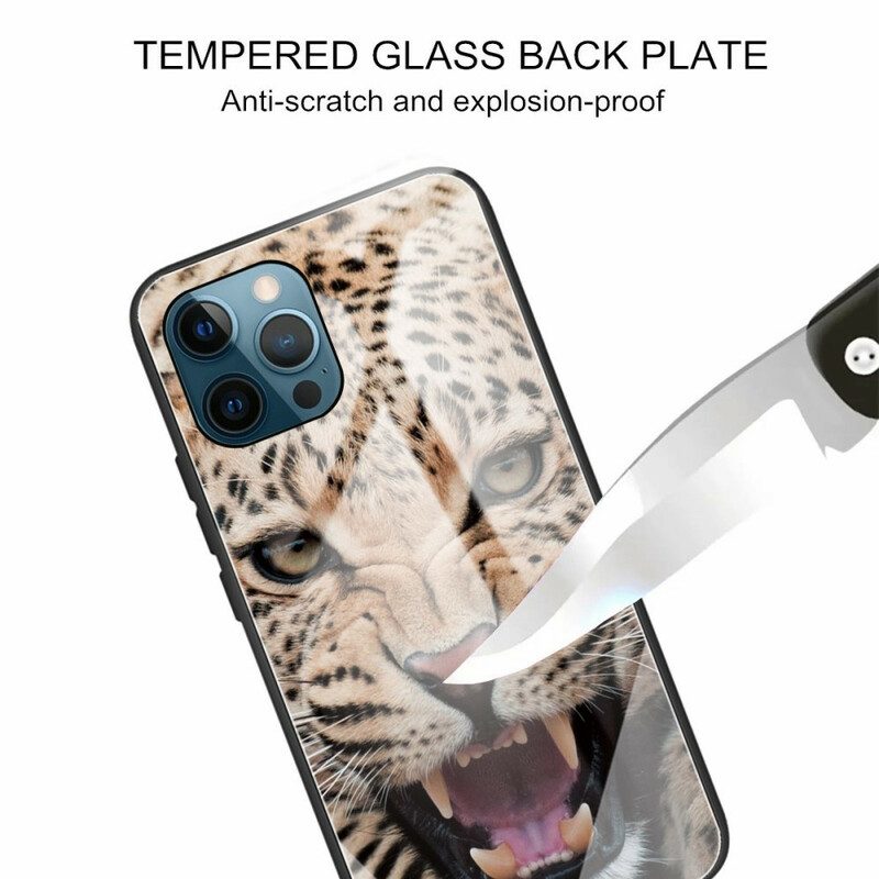 Cover iPhone 13 Pro Vetro Temperato Leopardo