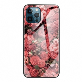 Cover iPhone 13 Pro Vetro Temperato Rose Flowers