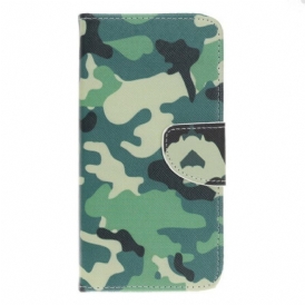 Custodia in pelle iPhone 13 Pro Camuffamento Militare