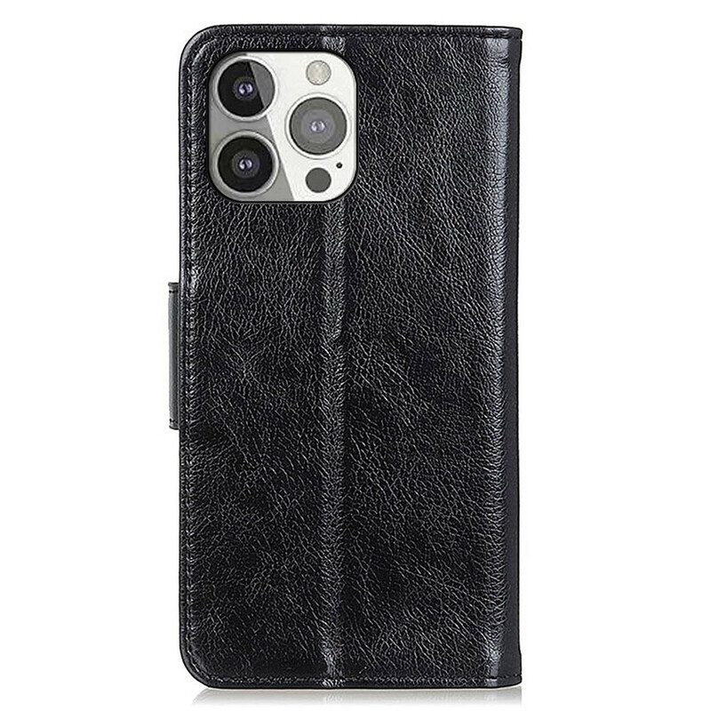 Custodia in pelle iPhone 13 Pro Crosta Di Nappa