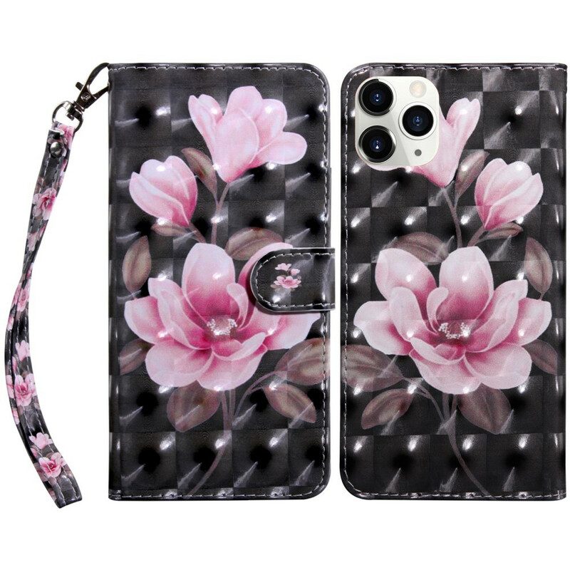 Custodia in pelle iPhone 13 Pro Fiore Punto Luce Fiori