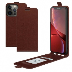 Custodia in pelle iPhone 13 Pro Folio Cover Ribalta Verticale Effetto Pelle