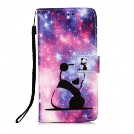 Custodia in pelle iPhone 13 Pro Galassia Panda