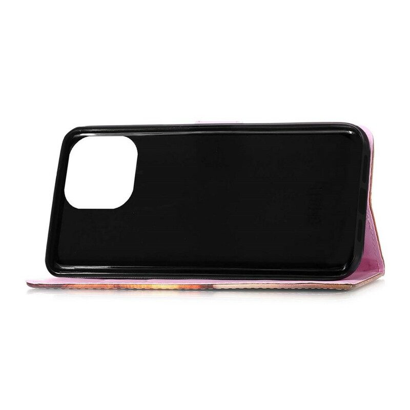 Custodia in pelle iPhone 13 Pro Galassia Panda