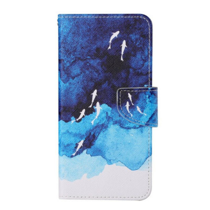 Custodia in pelle iPhone 13 Pro Mare Con Perizoma