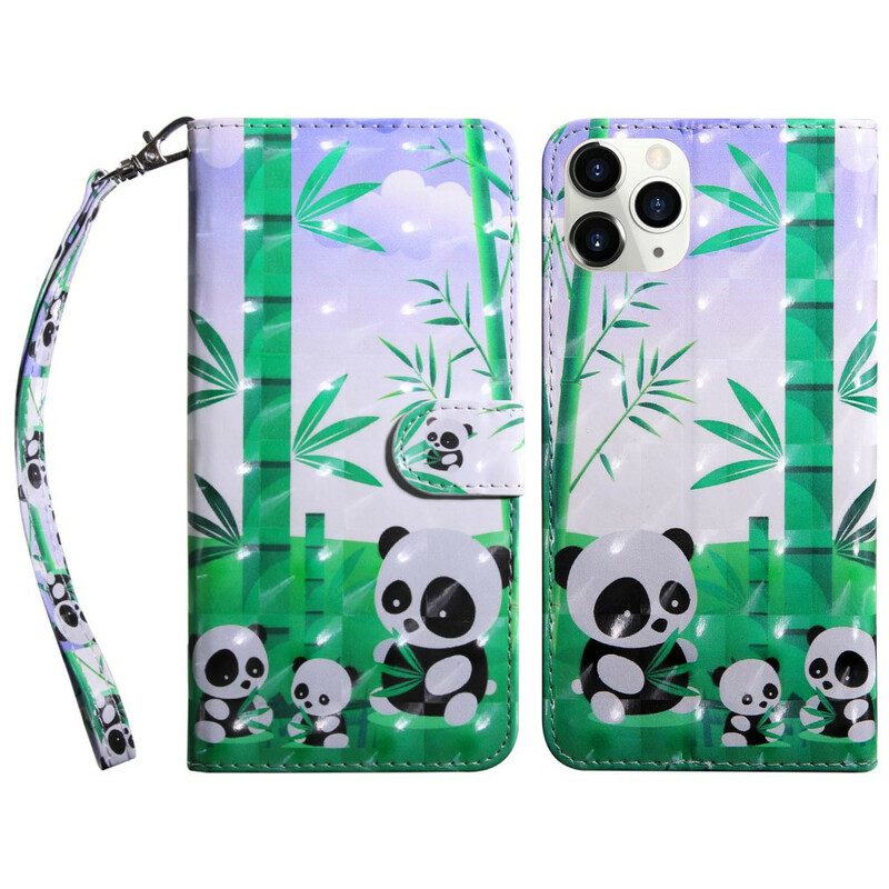 Custodia in pelle iPhone 13 Pro Panda Punto Luce