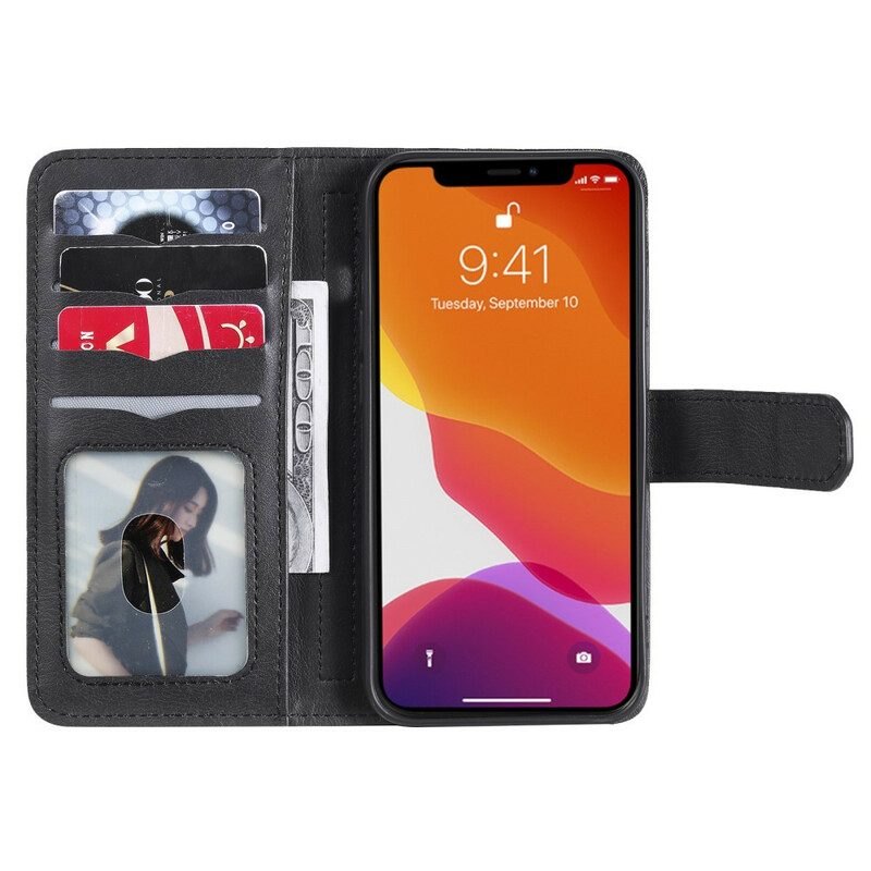 Custodia in pelle iPhone 13 Pro Portacarte Multifunzione Da 10 Carte