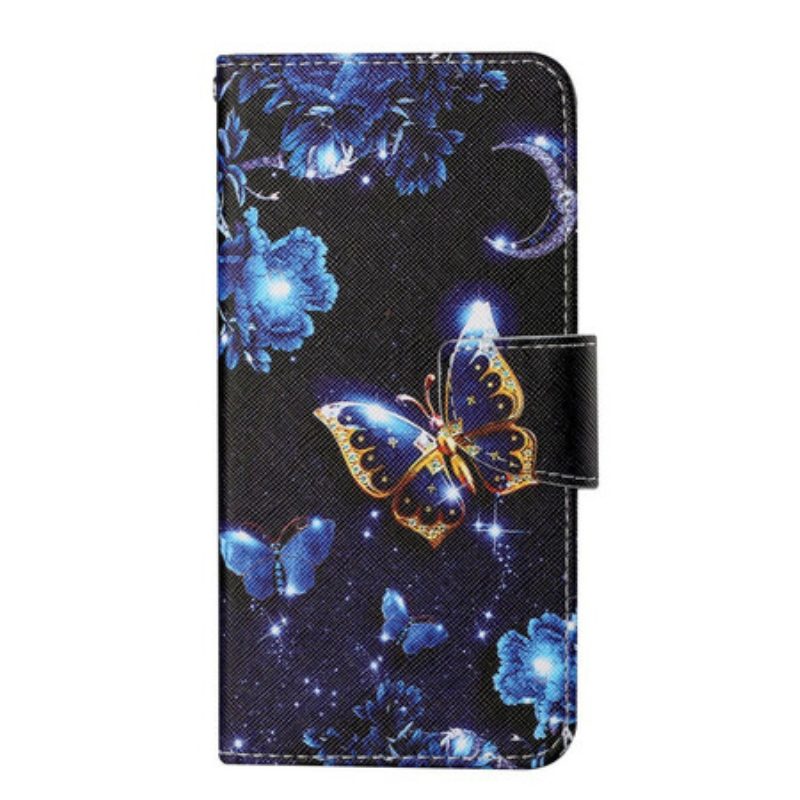 Custodia in pelle iPhone 13 Pro Preziose Perizoma Farfalle