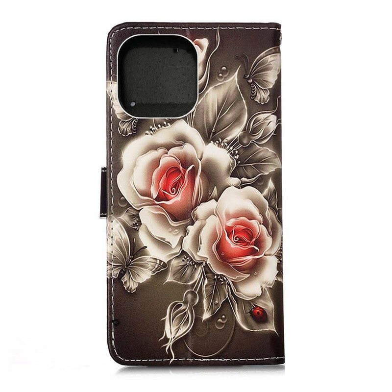 Custodia in pelle iPhone 13 Pro Rose D'oro