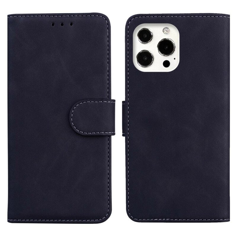 Custodia in pelle iPhone 13 Pro Stile Couture In Pelle