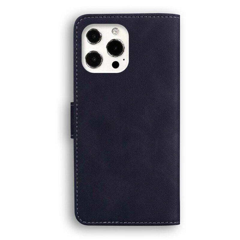 Custodia in pelle iPhone 13 Pro Stile Couture In Pelle