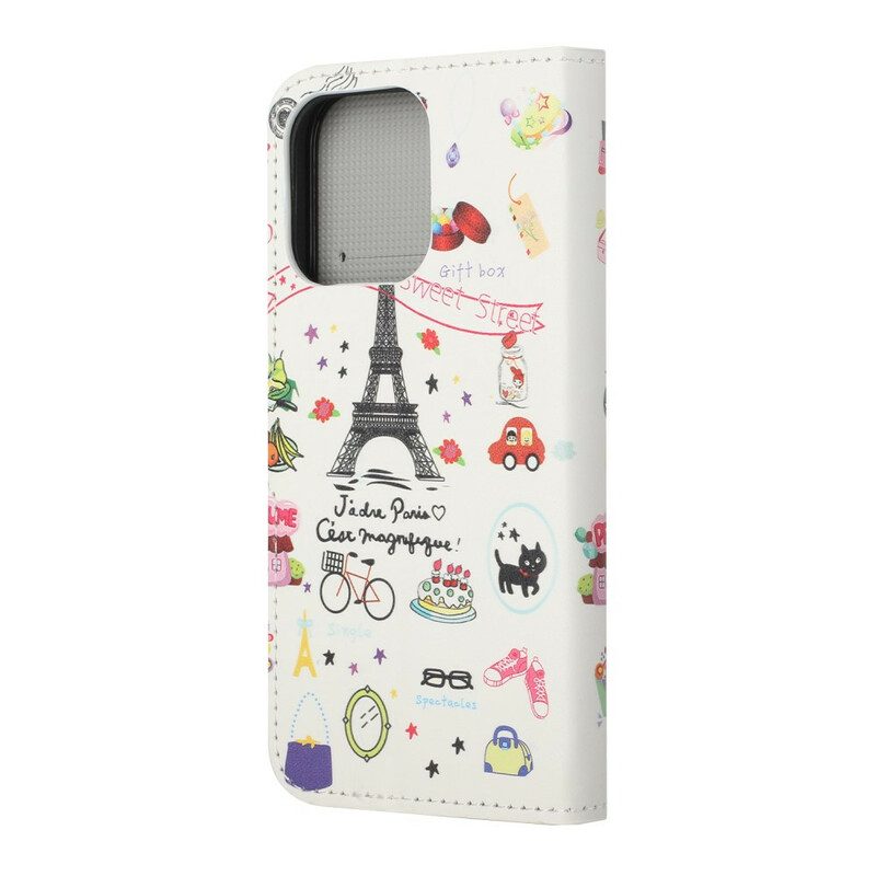 Folio Cover iPhone 13 Pro Amo Parigi