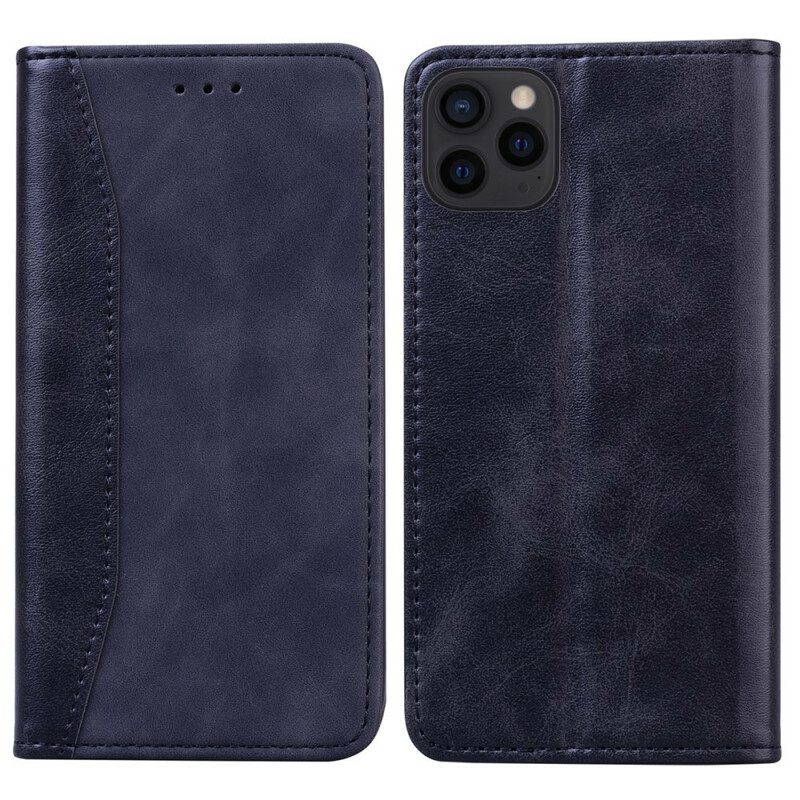 Folio Cover iPhone 13 Pro Custodia in pelle Effetto Pelle Business Bicolore