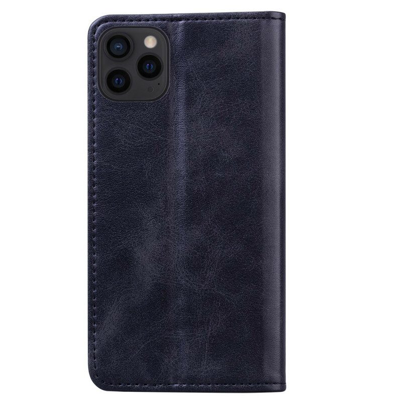 Folio Cover iPhone 13 Pro Custodia in pelle Effetto Pelle Business Bicolore