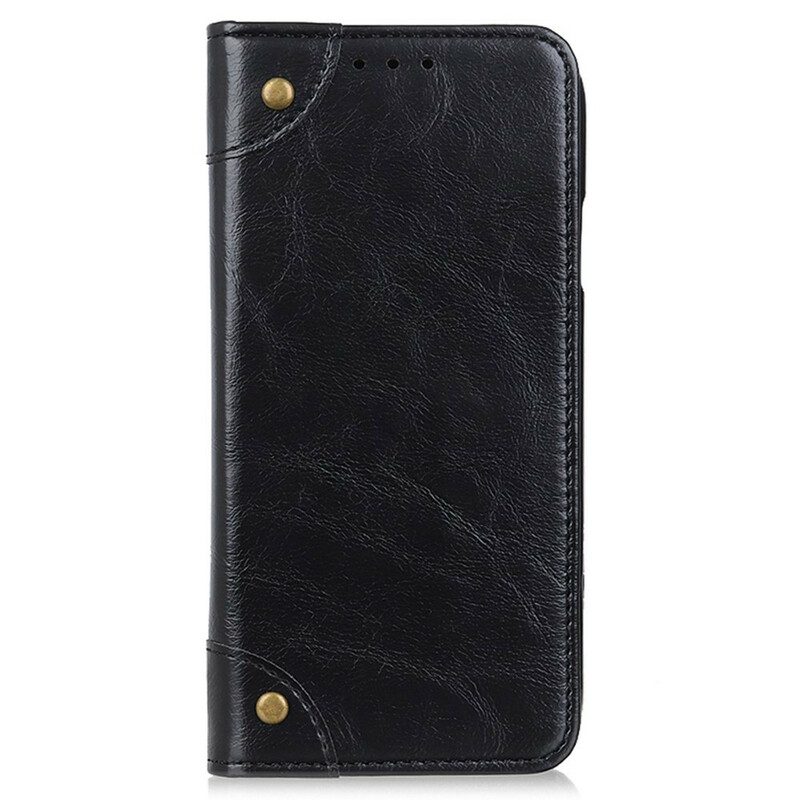 Folio Cover iPhone 13 Pro Custodia in pelle Rivetti D'epoca