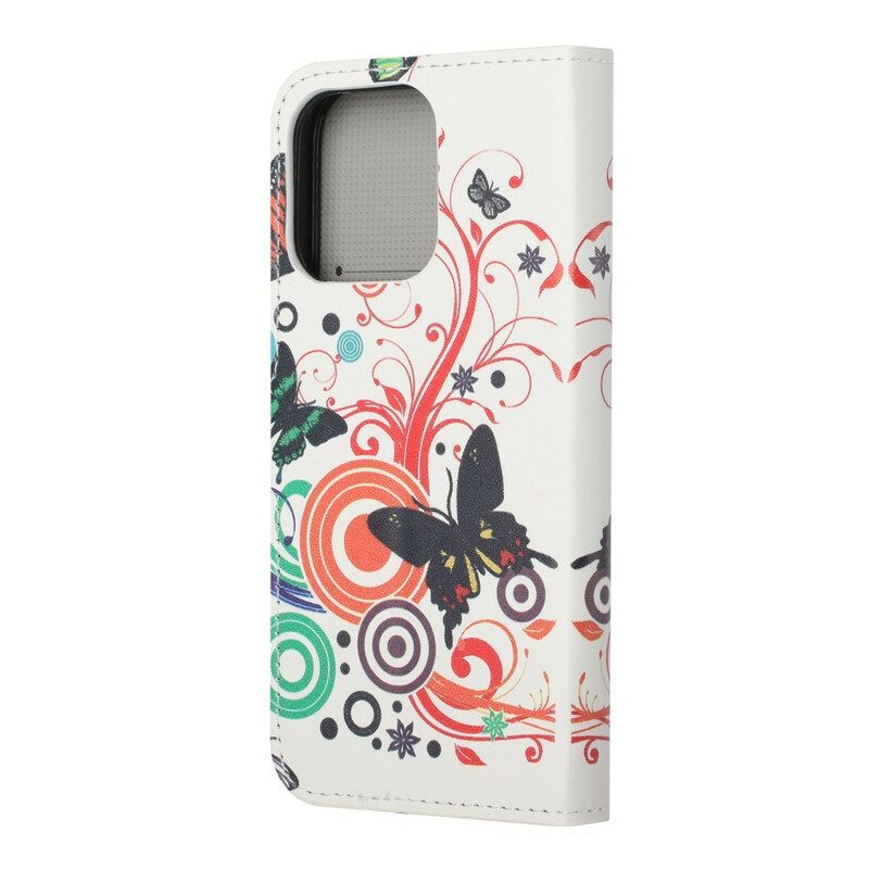 Folio Cover iPhone 13 Pro Farfalle Pazze