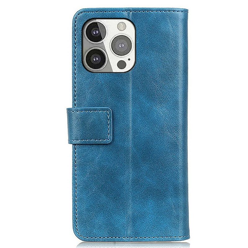 Folio Cover iPhone 13 Pro Khazneh Eleganza In Pelle