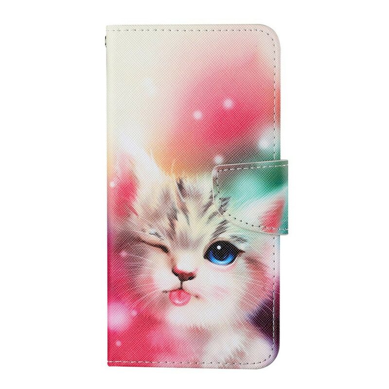 Folio Cover iPhone 13 Pro Storie Di Gatti Con Cordino