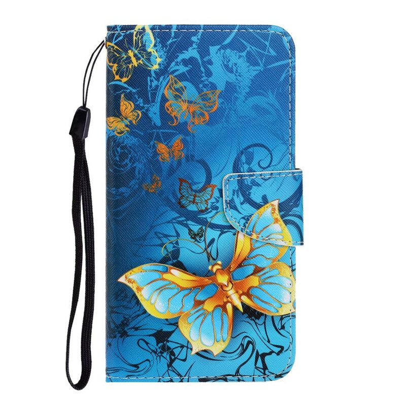 Folio Cover iPhone 13 Pro Variazioni Cinturino Farfalle