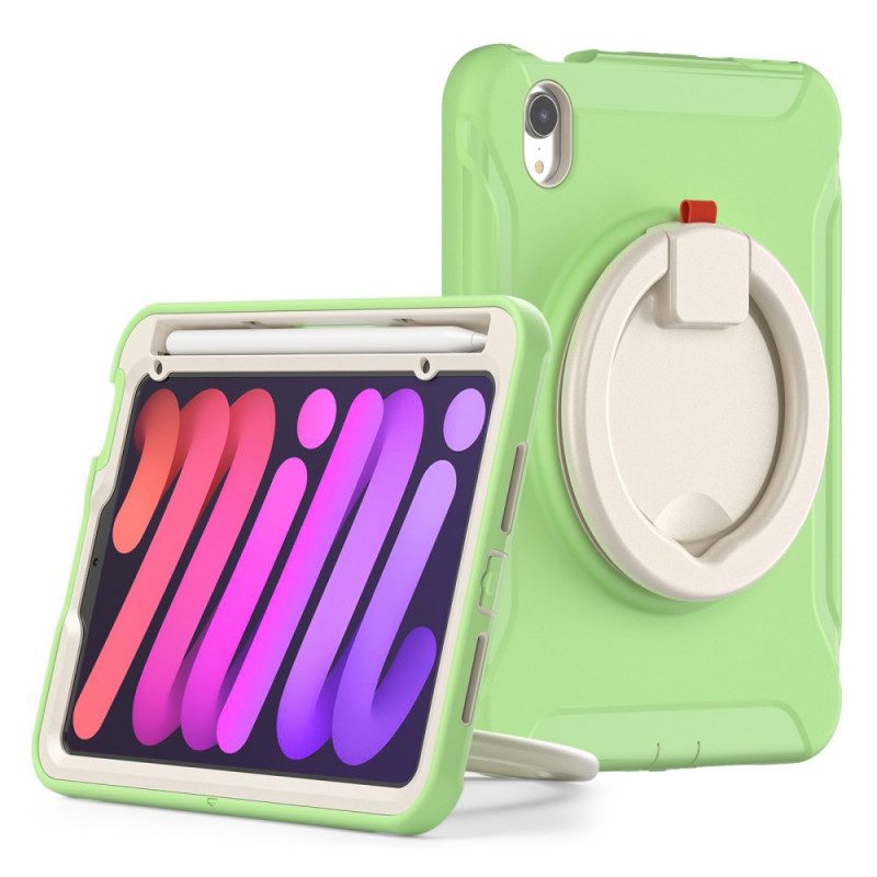 Cover iPad Mini 6 (2021) Anello-supporto Rotante Ultra Resistente