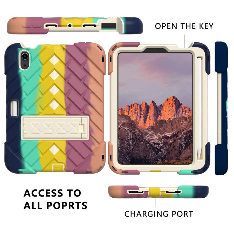 Cover iPad Mini 6 (2021) Super Resistente Con Supporto Colorato E Tracolla