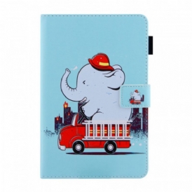 Custodia A Portafoglio iPad Mini 6 (2021) Elefante Pompiere