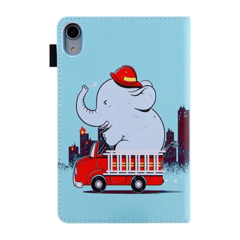 Custodia A Portafoglio iPad Mini 6 (2021) Elefante Pompiere