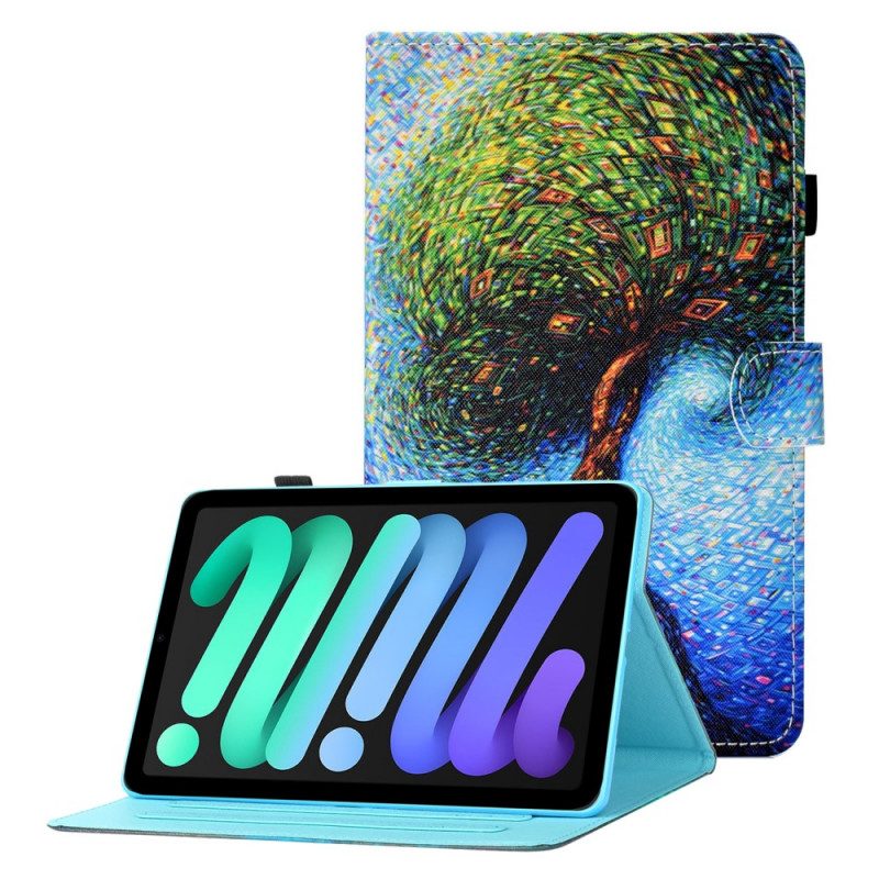 Custodia in pelle iPad Mini 6 (2021) Albero Artistico