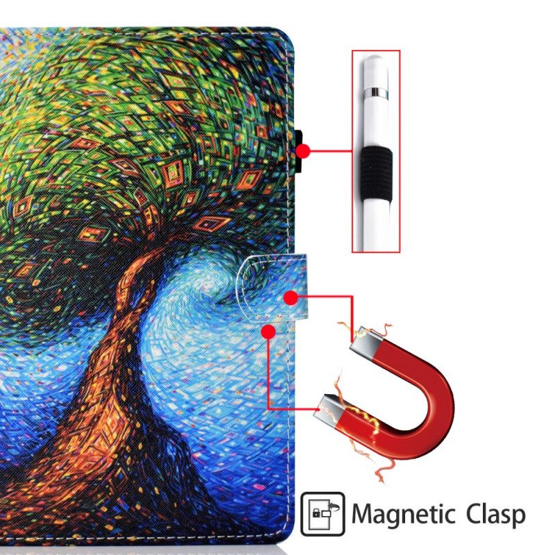 Custodia in pelle iPad Mini 6 (2021) Albero Artistico