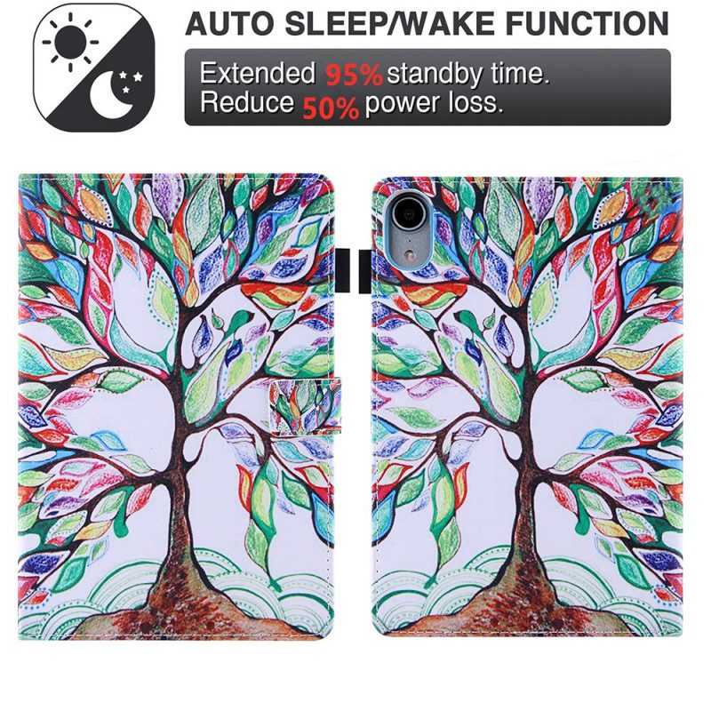 Custodia in pelle iPad Mini 6 (2021) Albero Multicolore