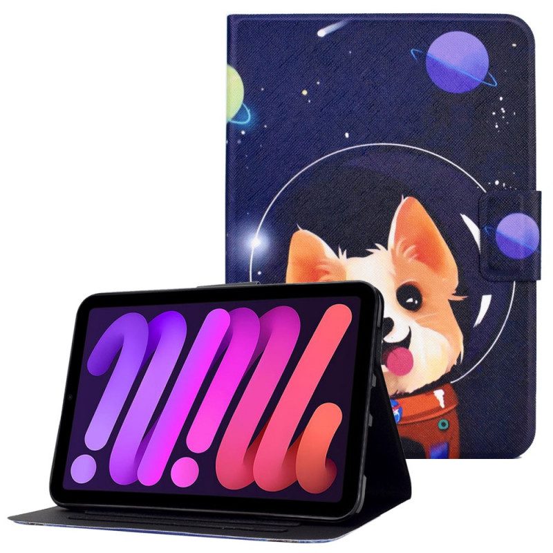 Custodia in pelle iPad Mini 6 (2021) Cane Spaziale