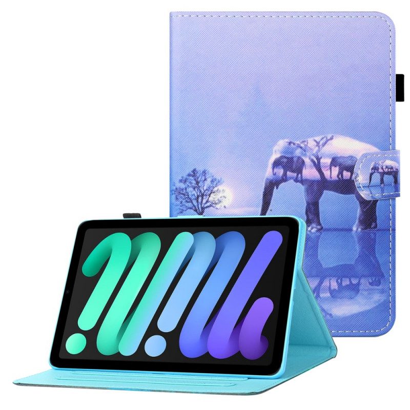 Custodia in pelle iPad Mini 6 (2021) Elefante Arte