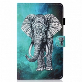 Custodia in pelle iPad Mini 6 (2021) Elefante Tribale