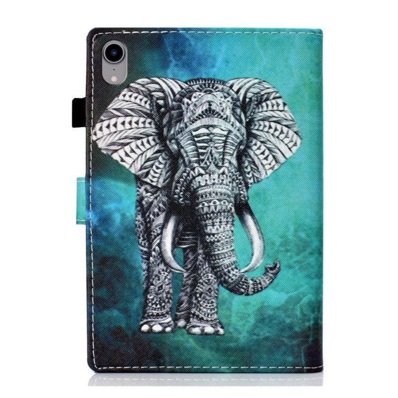 Custodia in pelle iPad Mini 6 (2021) Elefante Tribale