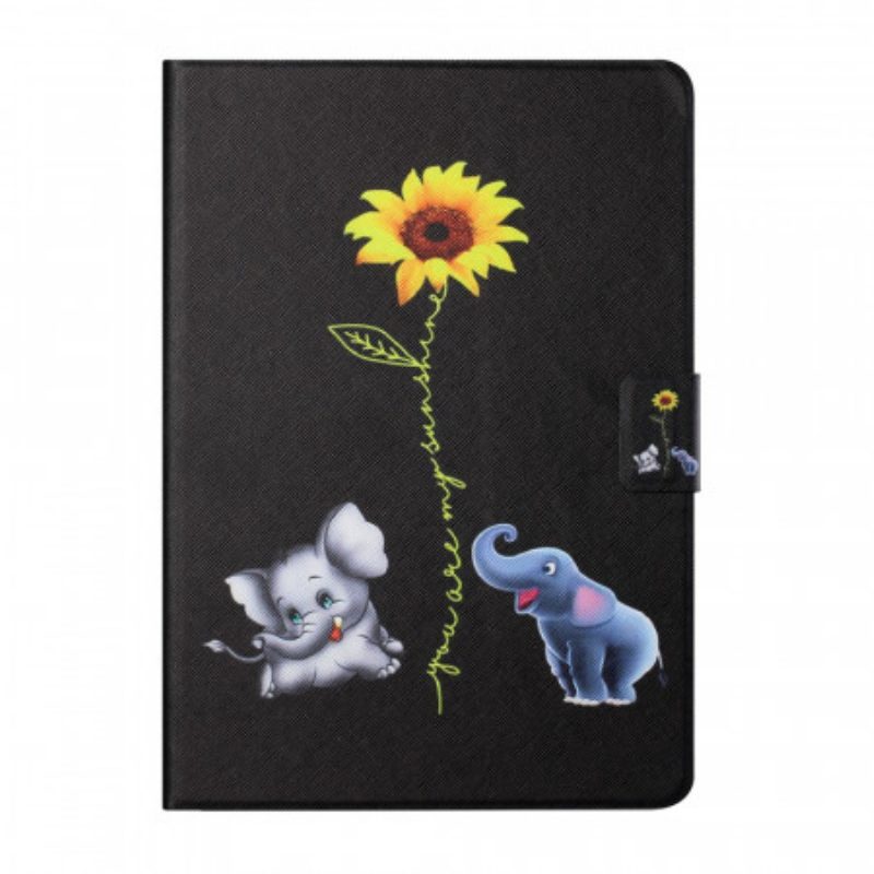 Custodia in pelle iPad Mini 6 (2021) Elefanti Girasole