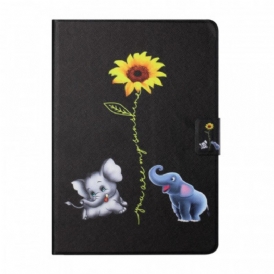 Custodia in pelle iPad Mini 6 (2021) Elefanti Girasole