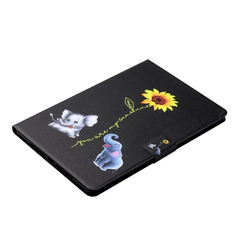 Custodia in pelle iPad Mini 6 (2021) Elefanti Girasole