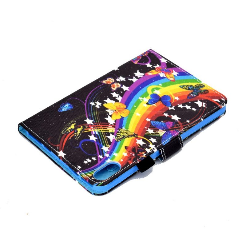 Custodia in pelle iPad Mini 6 (2021) Farfalle Arcobaleno