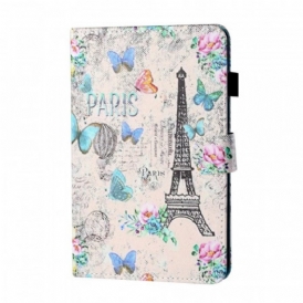 Custodia in pelle iPad Mini 6 (2021) Farfalle Della Torre Eiffel