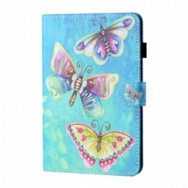 Custodia in pelle iPad Mini 6 (2021) Farfalle Multicolori