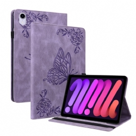 Custodia in pelle iPad Mini 6 (2021) Farfalle Stilizzate