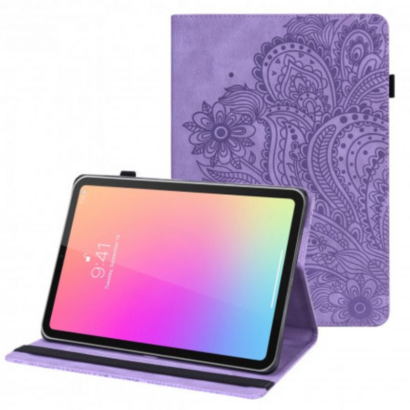 Custodia in pelle iPad Mini 6 (2021) Fiore Stilizzato